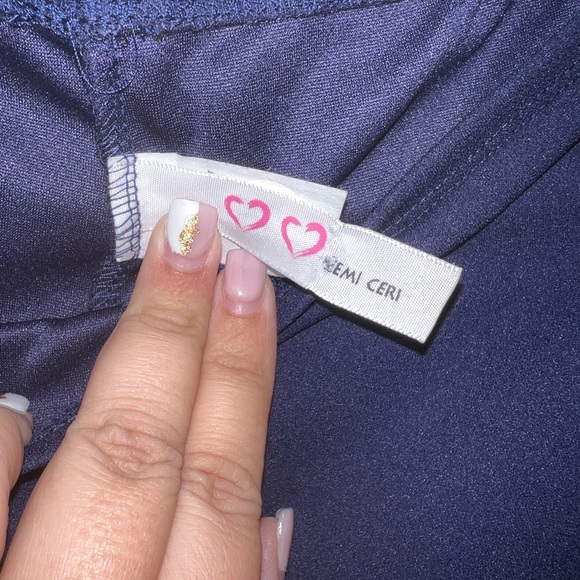 Wide Leg Pants Office Navy - Picture 6 of 6